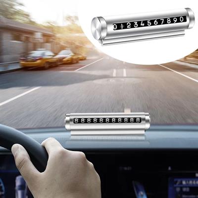 Alüminyum Kasa Gri Renk Çevirmeli Araç Içi Telefon Numaratörü Park Oto Numaratörü (3936)