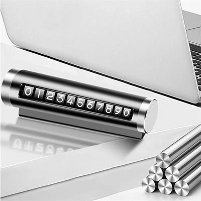 Alüminyum Kasa Siyah Renk Çevirmeli Araç Içi Telefon Numaratörü Park Oto Numaratörü (3936)