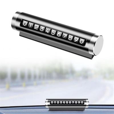 Alüminyum Kasa Siyah Renk Çevirmeli Araç Içi Telefon Numaratörü Park Oto Numaratörü (3936)