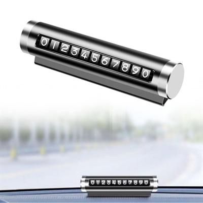 Alüminyum Kasa Siyah Renk Çevirmeli Araç Içi Telefon Numaratörü Park Oto Numaratörü (3936)