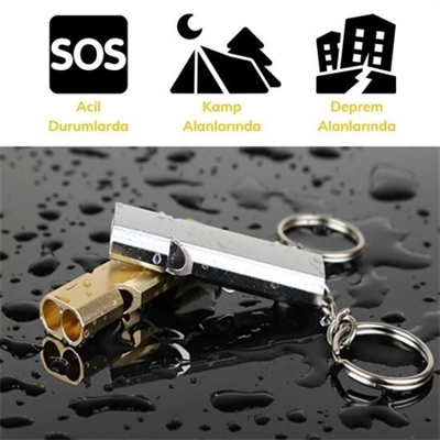 Alüminyum SOS Düdük Anahtarlık