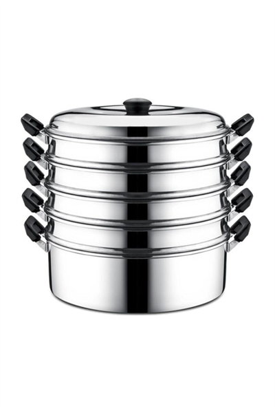 Alüminyum mantı tenceresi 28 cm beyaz 3,4 litre 6 parça - 28 cm Boyut/Ebat - 3,4 L Hacim