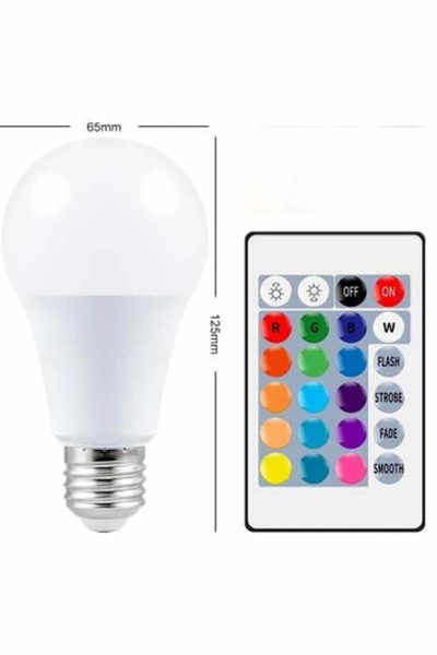 Ambiyans Aydınlatma RGB Led Lamba Kumandalı Renk Değiştirebilen