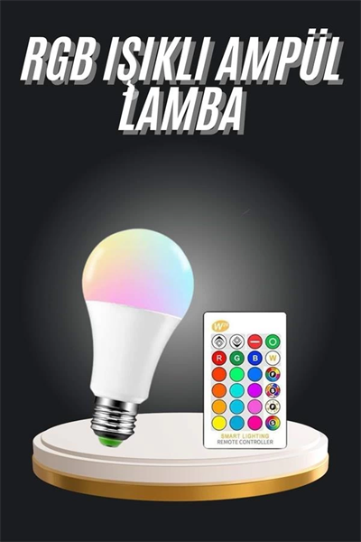 Ambiyans Aydınlatma RGB Led Lamba Kumandalı Renk Değiştirebilen