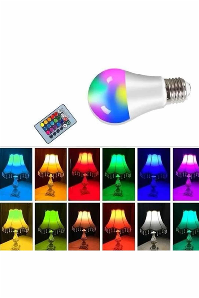 Ambiyans Aydınlatma RGB Led Lamba Kumandalı Renk Değiştirebilen