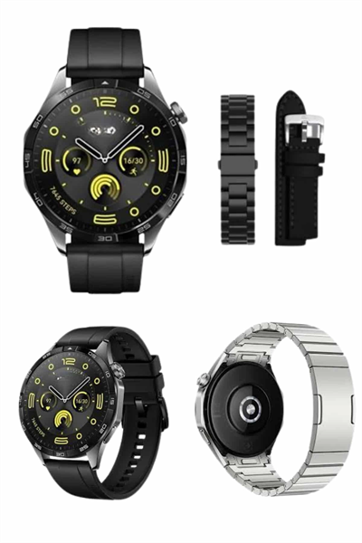 Amoled Ekran 3 Kordonlu Akıllı Saat 5.0 Bluetooth Bağlantılı Android ve İOS Uyumlu