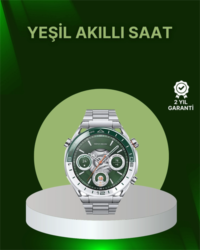 Amoled Ekran Akıllı Saat Harita Gösterimli Bluetooth Aramalı 3 Kayışlı