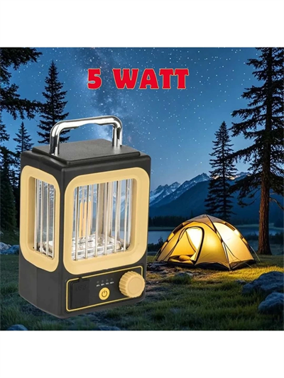 Ampul Solar Şarj Edilebilir 12 Led 1 Rustikli Led Kamp Lambası