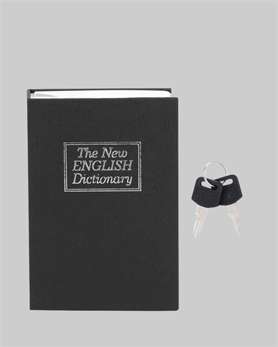 Anahtarlı Gizli Kitap Kasa – Metal İç Yapı, Kamuflajlı Sözlük Tasarım