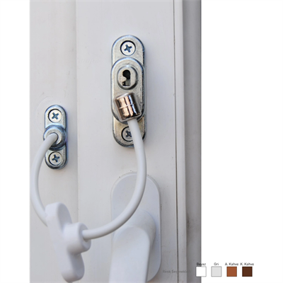 Anahtarlı Halatlı Pvc Kapı Pencere Emniyet Kilidi Bx40