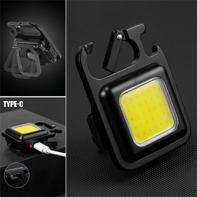 Anahtarlıklı, Açacaklı,güçlü Mıknatıslı 3 Farklı Led Modlu Mini Boy Asılabilen Led Kamp Aydınlatması,el Feneri Bx40