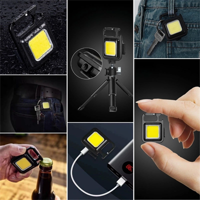 Anahtarlıklı, Açacaklı,güçlü Mıknatıslı 3 Farklı Led Modlu Mini Boy Asılabilen Led Kamp Aydınlatması,el Feneri Bx40
