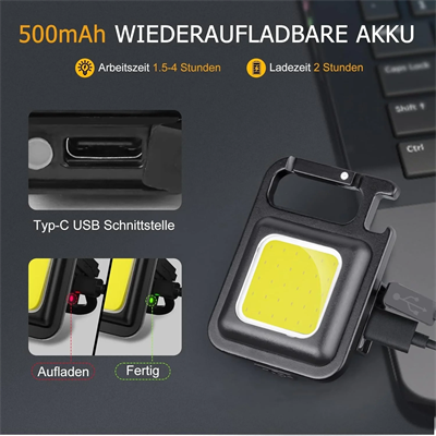 Anahtarlıklı Fener Fener Cob Led Bx40