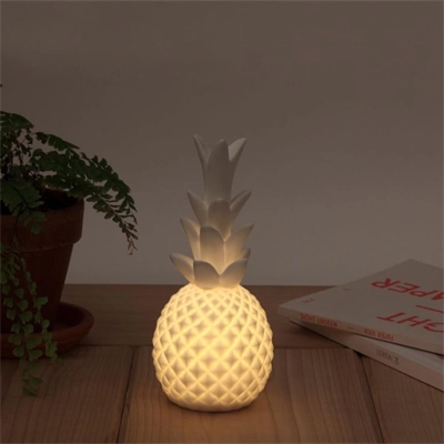 Ananas Şeklinde Desenli Büyük Boy Pilli Masa Ve Gece Lambası Bx40