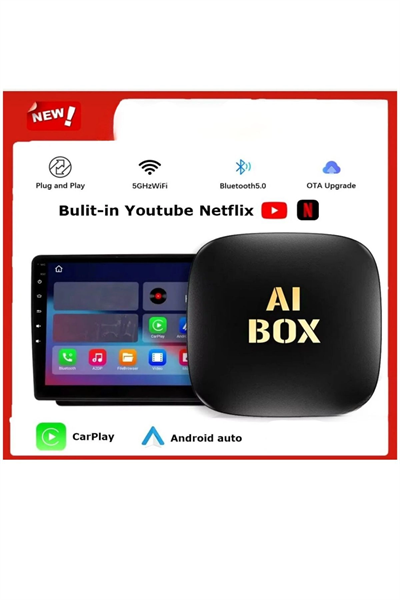 Android İşletim Sistemli, 32GB Hafızalı, Kablosuz CarPlay Destekli Akıllı Multimedya Kutusu