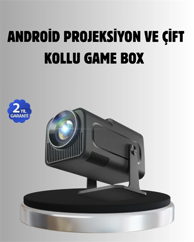 Android Projeksiyon Game Box – 1280x720p HD Çözünürlük, Bluetooth,HDMI ve USB Girişli
