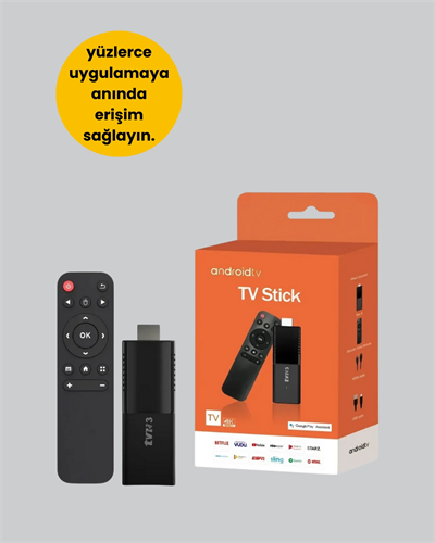 Android TV Stick 2GB RAM 16GB Depolama Kapasiteli