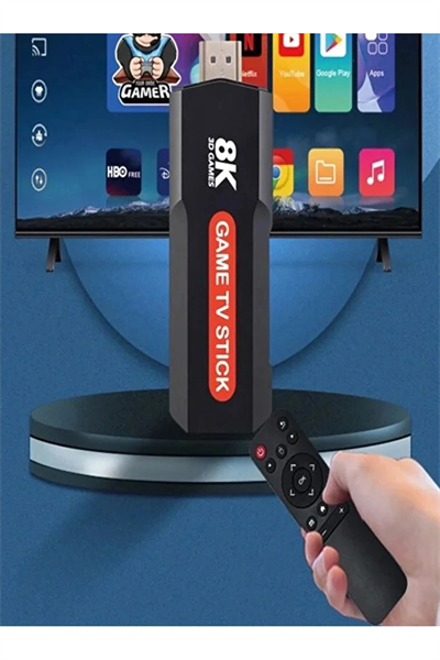 Android TV uyumlu retro oyun konsolu 2 kollu Bluetooth destekli çok renkli - Elektronik