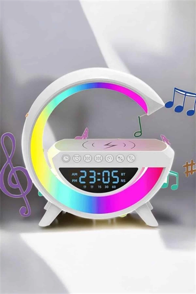 Android Uyumlu Akıllı Bluetooth Hoparlör Kablosuz Şarj Cihazı Standı