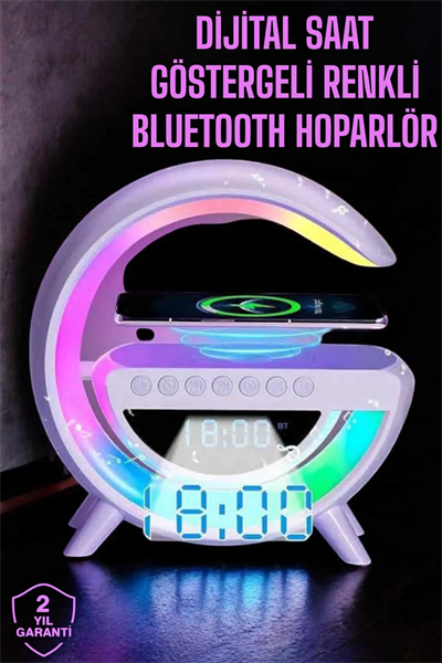 Android Uyumlu Akıllı Bluetooth Hoparlör Kablosuz Şarj Cihazı Standı