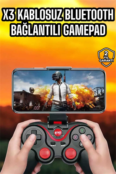 Android Uyumlu Gamepad X3 Game Stick Oyun Kolu Bluetooth Bağlantılı