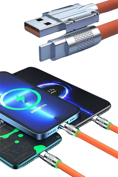 Android ve İOS Uyumlu 180 Derece Type-c Şarj Kablosu Yeni Nesil