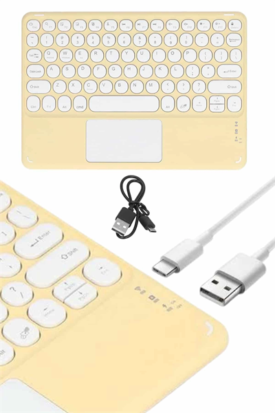 Android ve İOS Uyumlu Bluetooth Klavye Touchpad Slim Kablosuz Wifi Q Klavye