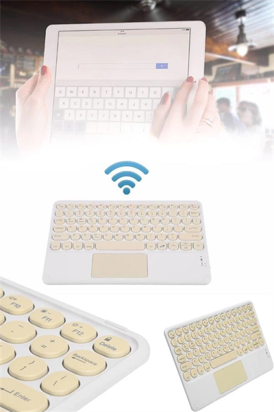 Android ve İOS Uyumlu Bluetooth Klavye Touchpad Slim Kablosuz Wifi Q Klavye