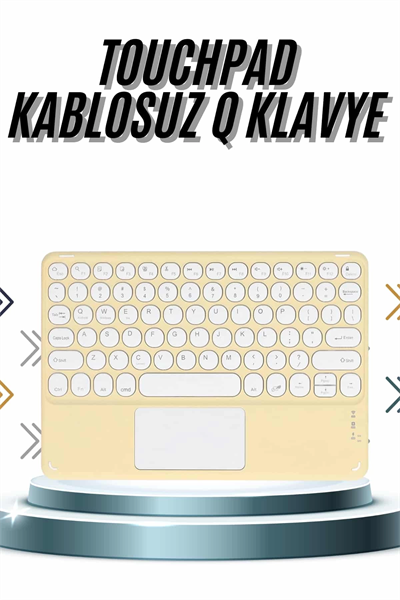 Android ve İOS Uyumlu Bluetooth Klavye Touchpad Slim Kablosuz Wifi Q Klavye