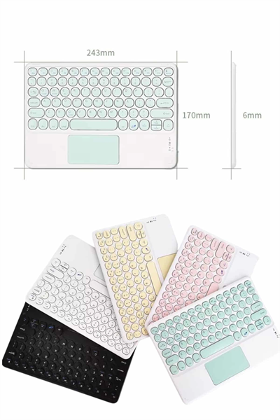 Android ve İOS Uyumlu Bluetooth Klavye Touchpad Slim Kablosuz Wifi Q Klavye