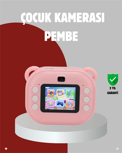 Anında Baskı Özellikli Çocuk Kamerası – 24MP HD Çift Lens, 32GB Hafıza ve Oyun Modu