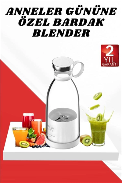 Anneler Gününe Özel Hediye Bardak Blender Paslanmaz Çelik Bıçaklı