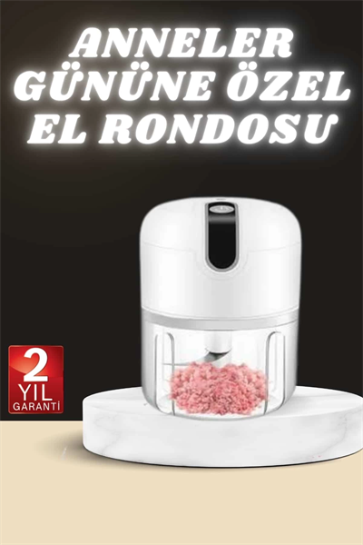 Anneler Gününe Özel Hediye El Rondosu Doğrayıcı Şarjlı Taşınabilir