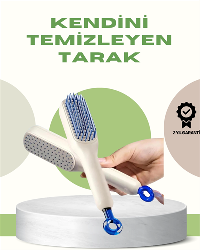 Anti-Statik Saç Tarağı – Kolay Temizlenebilir, Silikon Masaj Uçlu, Kompakt Boyut
