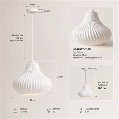 Anti̇k Salon Oturma Odasi Sarkıt Avi̇ze Avize – Salon Aydınlatması 60 Cm Beyaz Askı
