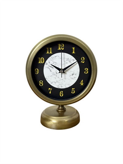 Antique Aura 25 x 20 Cm Eskitme Metal Masa Saati