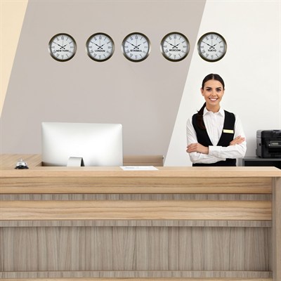 Antique Roma 5’li Metal Eskitme 36 cm Dünya Duvar Saatleri