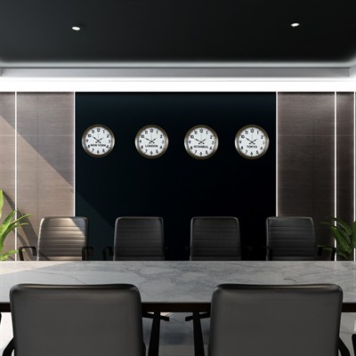 Antique Time Eskitme 4’lü Metal 36 cm Dünya Duvar Saatleri