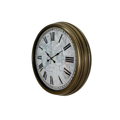 Antique World 40 Cm Eskitme Metal Duvar Saati