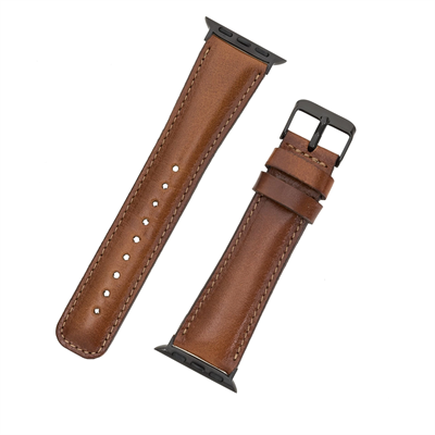 Apple Watch Uyumlu Deri Kordon 38-40-41mm RTST2EF Taba