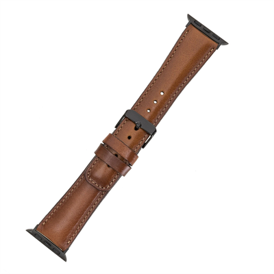Apple Watch Uyumlu Deri Kordon 38-40-41mm RTST2EF Taba