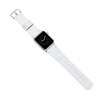 Apple Watch Uyumlu Deri Kordon 38-40-41mm Orfe F3 Beyaz