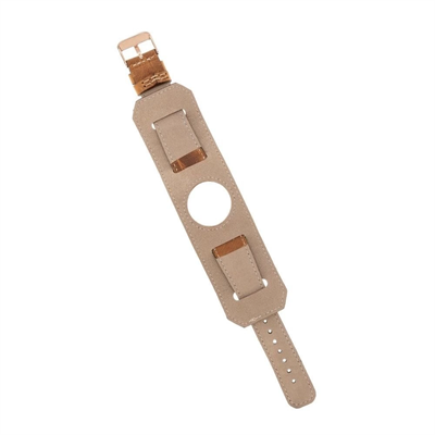 Apple Watch Uyumlu Deri Kordon 42-44-45mm Cuff G19 Taba