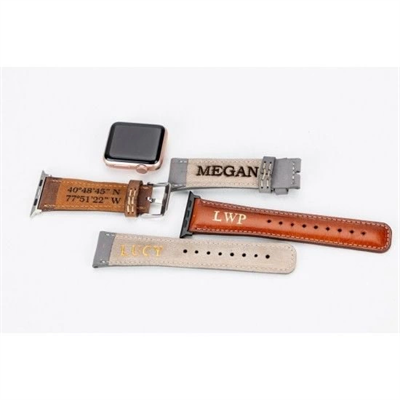 Apple Watch Uyumlu Deri Kordon 42-44-45mm RT ERC3 Bej