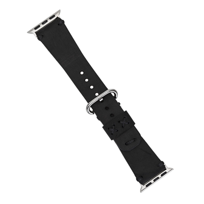 Apple Watch Uyumlu Deri Kordon Orfe 42-44-45mm G1 Siyah