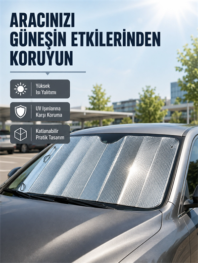 Araba Güneşliği Alüminyum Yansıtıcı Yüzeyle Etkili Isı Koruması