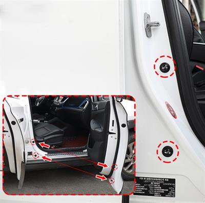 Araba Kapı Ses ve Darbe Emici Pad 10 Adet Siyah (3936)