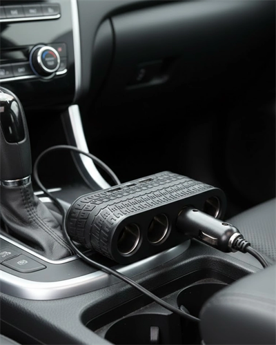 Araç Çakmak Çoklayıcı 4 Çıkışlı 2 USB ve Type C Girişli Çok Fonksiyonlu Şarj Ünitesi
