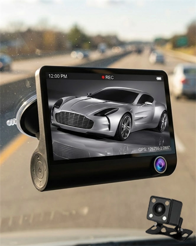 Araç DVR Kamera Çift Lensli 4 İnç Ekranlı G Sensörlü