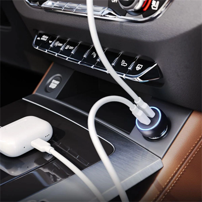 Araç İçi Çakmaklığa TakılanType-C ve USB Girişli 2 Portlu Hızlı Şarj Adaptörü